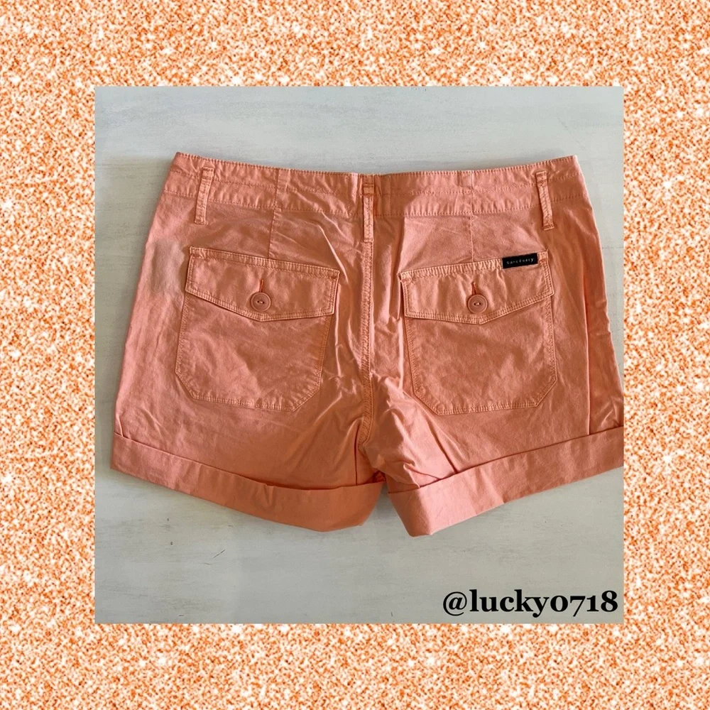 Sanctuary NWT Explorer Patch Pocket Short in Washed Tangerine Sz 27 - Picture 3 of 5
